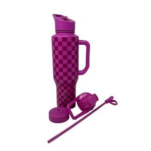 COLDEST Purple Checkers 46 Oz Tumbler With 3 Attachments
